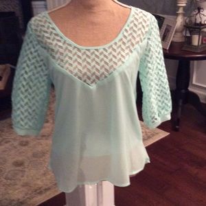 Mint chiffon shirt