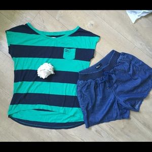 Gilly Hicks, Sydney Striped, High low, T-shirt xxs