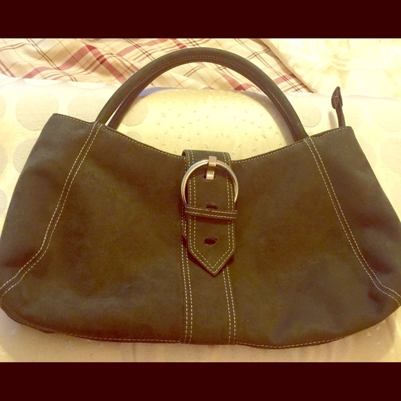 Sold - Green suede handbag