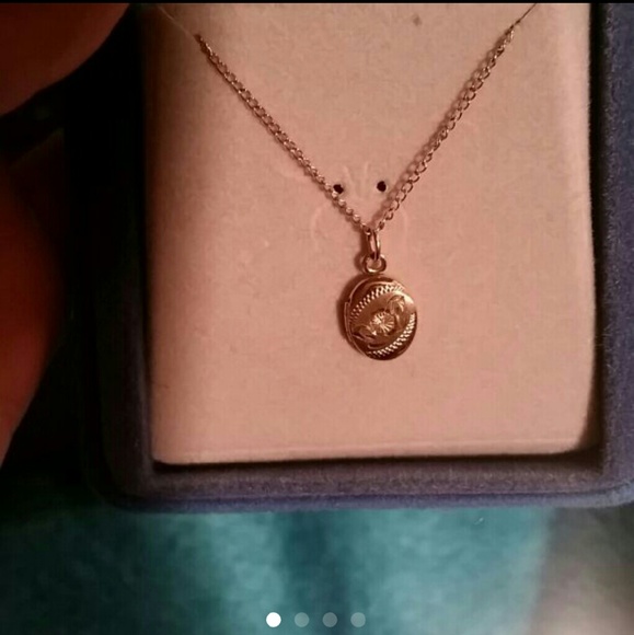 14k gold child locket