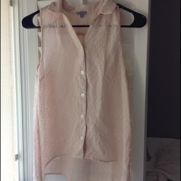 Blush sleeveless blouse