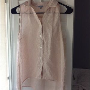 Blush sleeveless blouse