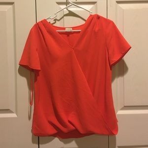 Orange wrap type shirt