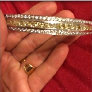 Brazalet 18 and 22 kt solid gold and diamond