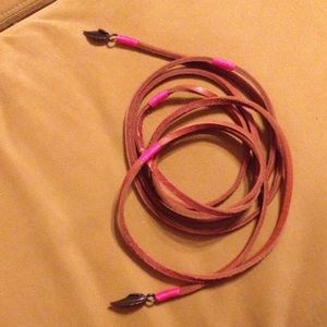 Brown genuine leather belt