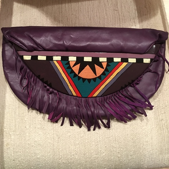 Zushi Genuine Leather Clutch (Purple)