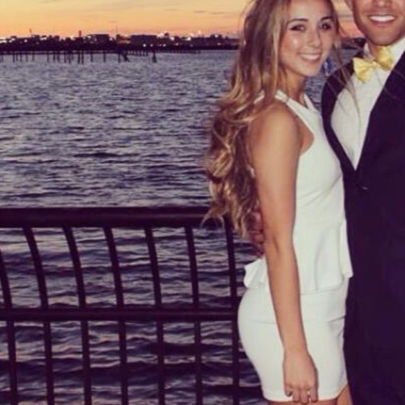 White peplum dress