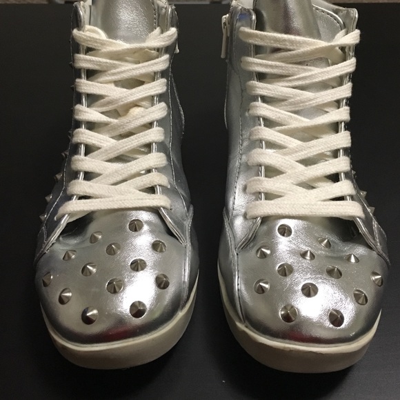 Silver spiked sneakers - Picture 2 of 4
