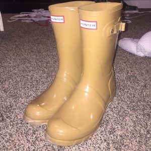 Original short hunter boots mustard