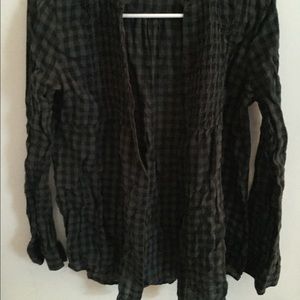 Forever 21 green and black flannel