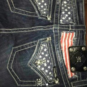 LOOKING FOR MISS ME STARS AND STRIPES JEANS 27