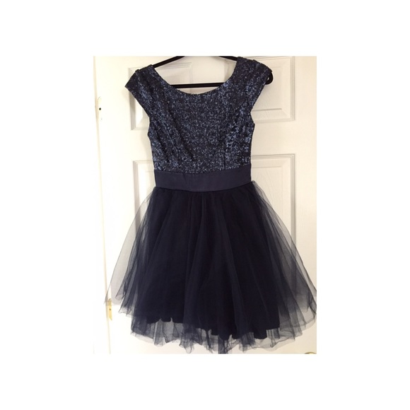 Navy formal sparkly dress