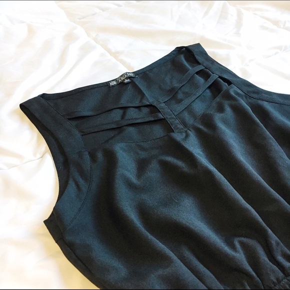 Black cut-out dress
