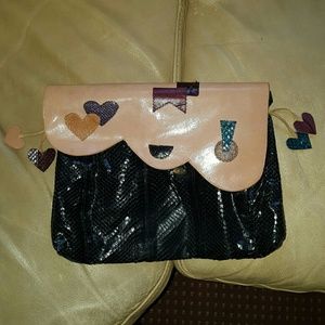 "With Love from Stefanie" Leather Clutch