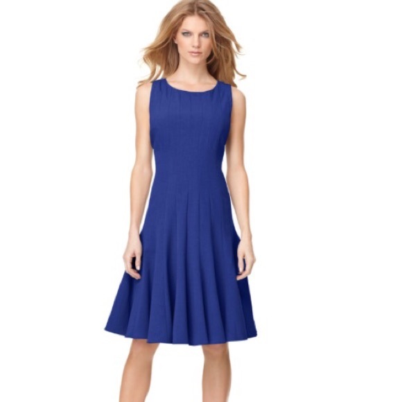 calvin klein scuba midi fit & flare dress