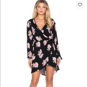 Band of Gypsies V-Neck Floral Wrap Dress