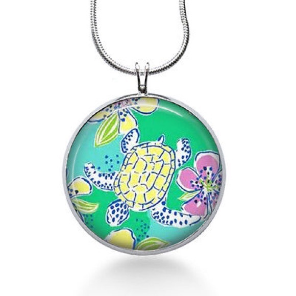 Turtle necklace silver plated