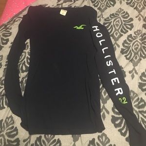 Long sleeve navy blue Hollister shirt