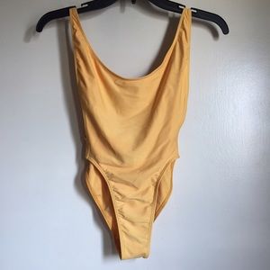 AMERICAN APPAREL HIGH CUT ONE PIECE (marigold)