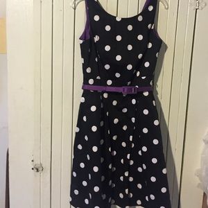 White black brand polka dot dress