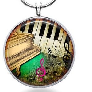 Piano necklace music necklace