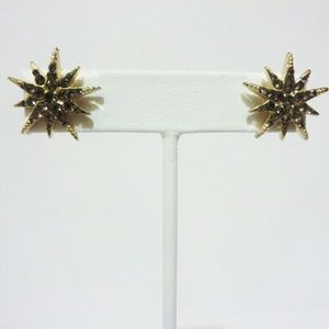 LC Lauren Conrad Gold Tone Clear Star Earrings