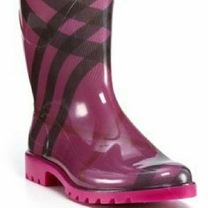 SALE TODAY ONLY Pink burberry rain boots