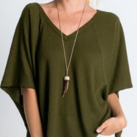 New Arrival Amazing Thermal kimono sleeve tunic - Picture 3 of 4