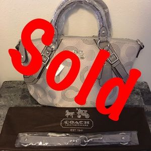 SOLD ! NWT C Silver & Grey Hobo