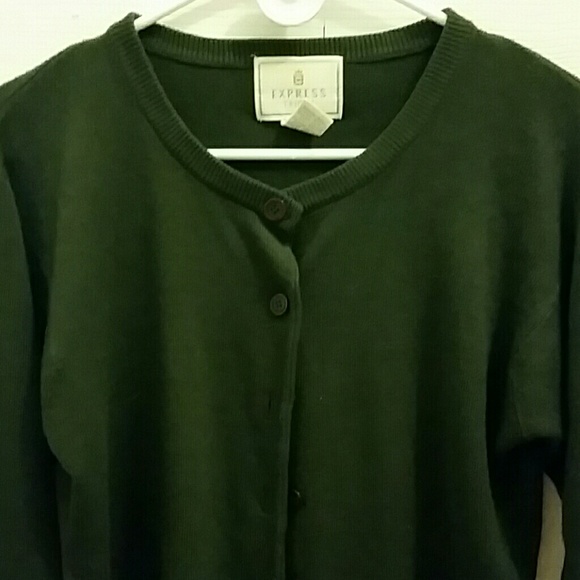 Dark Green Vintage Express Cardigan