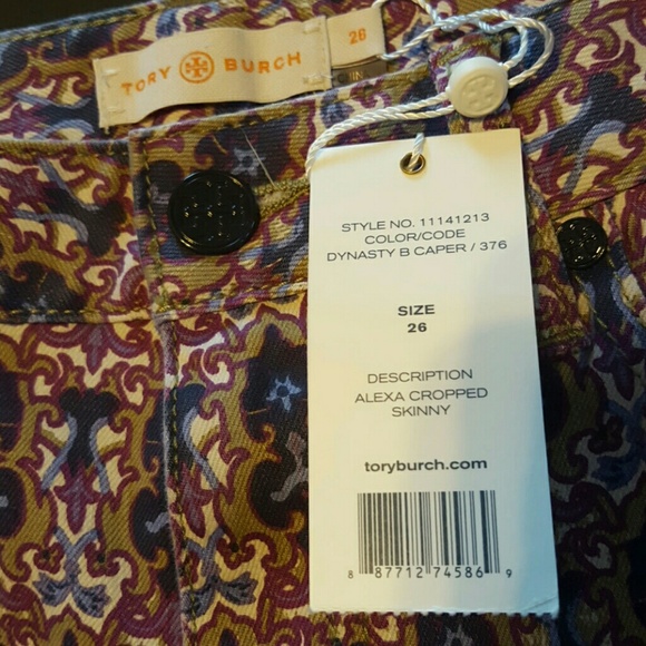 Tory Burch Alexa Cropped Skinnys NWT ❌PRICE FIRM - Picture 3 of 4