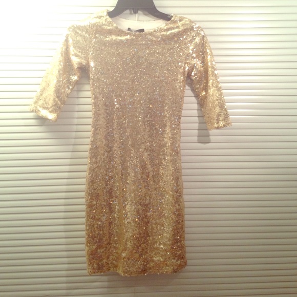 70% OFF NEVER WORN Gold Club L Dress from ASOS
