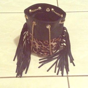 Animal printed hand bag