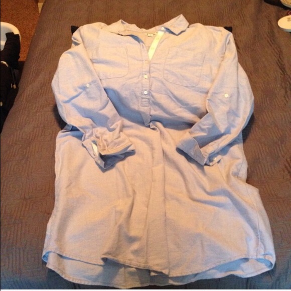 Chambray shirt dress