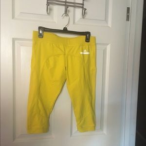 Adidas by Stella McCartney yellow cropped leggings