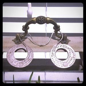 Handmade one of a kind real solid silver earrings.