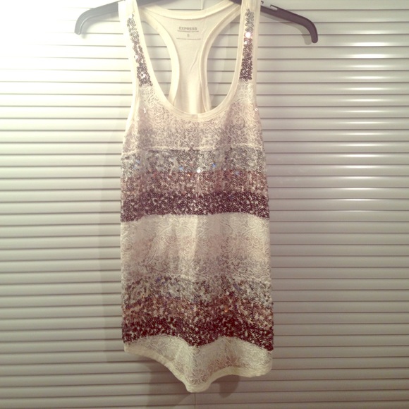 73% OFF Express Dreamweight Cotton Sparkly Tank