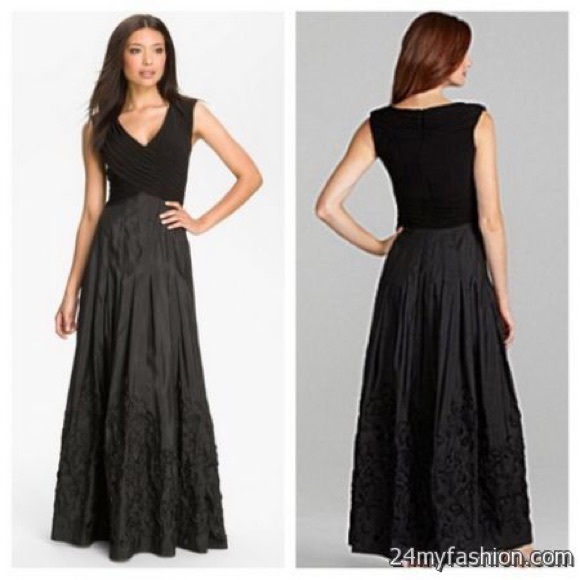 Patra Black Long Evening Gown
