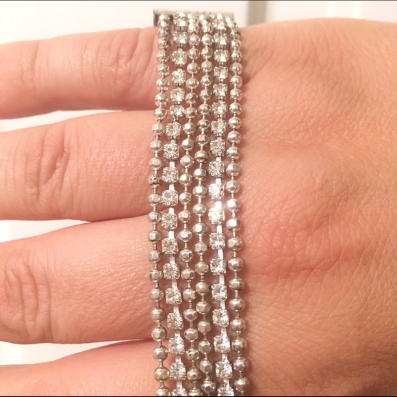 Sterling and Rhinestone Bracelet