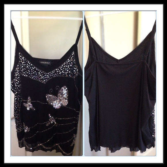 Lane Bryant Asymmetrical Sparkle Tank Sz 14/16