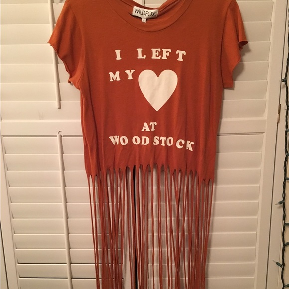 Wildfox Crop Top W/ Fringe Detail