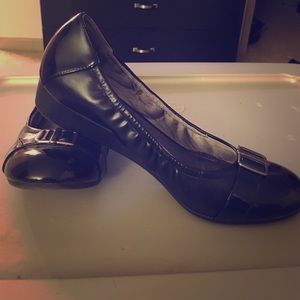 Black wedges with buckle