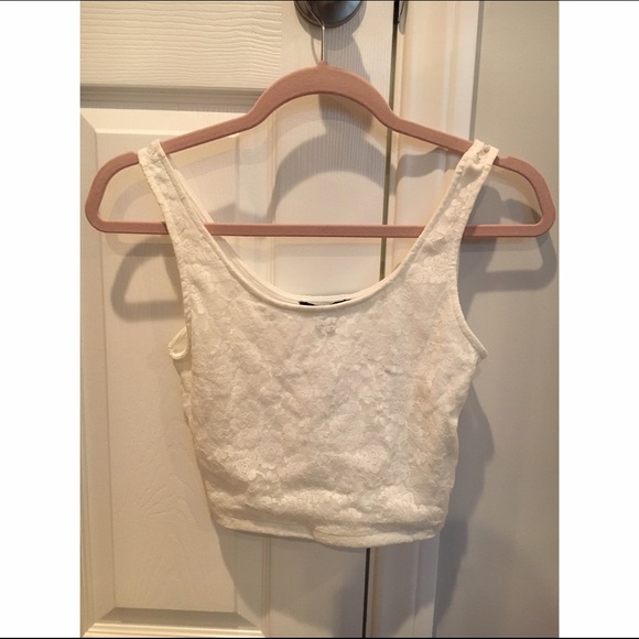 White lace tank