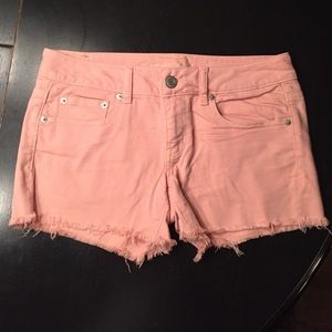 American Eagle Outfitters light pink denim shorts