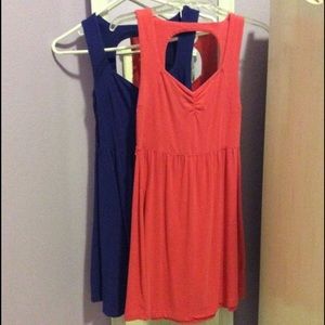 Pink & blue dress