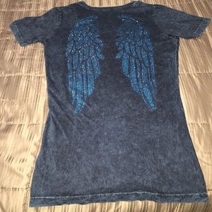 Sinful TShirt. Eye Catching Angel Wing Beading!!!