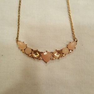 Small light pink statement necklace