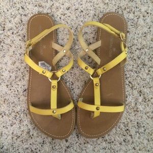Brand new yellow summer sandals!