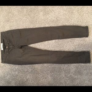 Army green skinny jeans