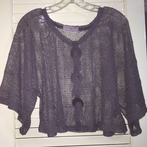 Grey Netted Blouse.